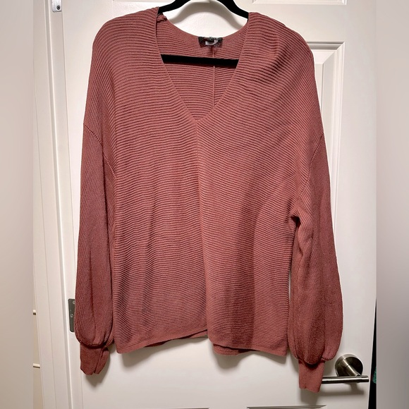 1.STATE Ribbed Balloon Sleeve Sweater - Picture 2 of 8